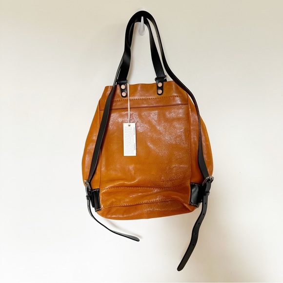 FREE PEOPLE Stylish Tan Leather Eco Backpack - Picture 7 of 10